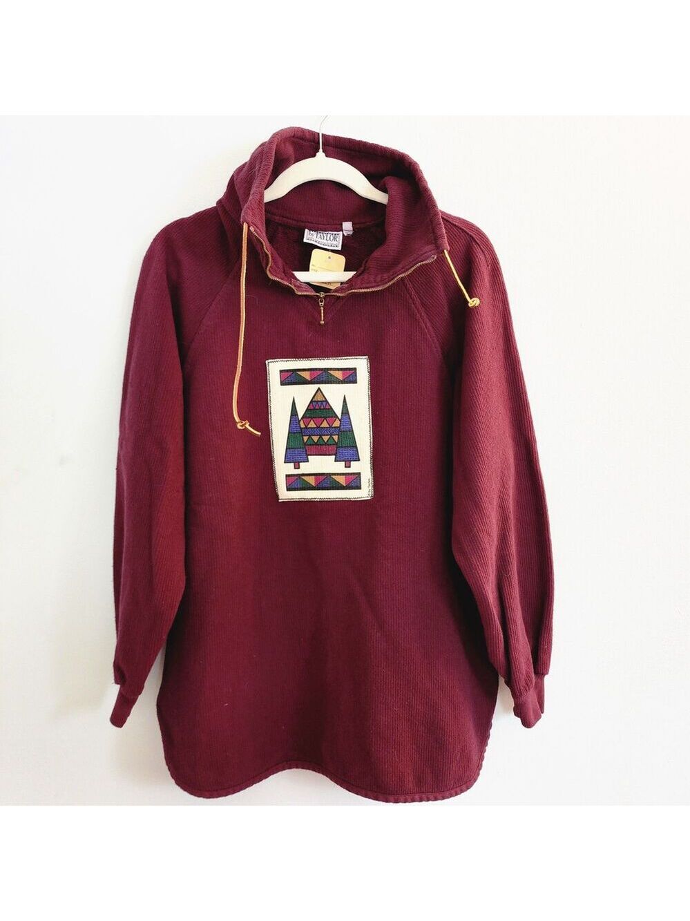 VTG By Taylor 90s Crested Butte Colorado Quarter Zip Pullover Deadstock NWT S/M